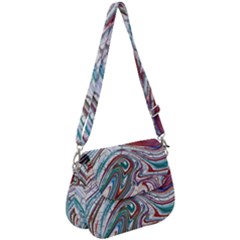 Abstract Background Ornamental Saddle Handbag