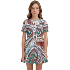 Abstract Background Ornamental Kids  Sweet Collar Dress by Vaneshop