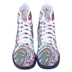 Abstract Background Ornamental Women s High-top Canvas Sneakers