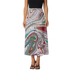 Abstract Background Ornamental Classic Midi Chiffon Skirt