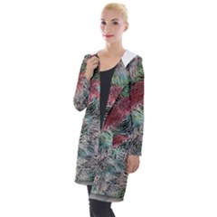 Design Pattern Scarf Gradient Hooded Pocket Cardigan by Vaneshop