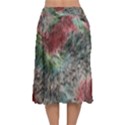 Design Pattern Scarf Gradient Velvet Flared Midi Skirt View2