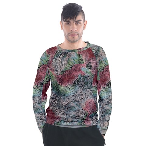 Design Pattern Scarf Gradient Men s Long Sleeve Raglan Tee by Vaneshop