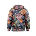 3d Flower Bloom Embossed Pattern Kids  Pullover Hoodie View2