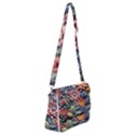 3d Flower Bloom Embossed Pattern Shoulder Bag with Back Zipper View1