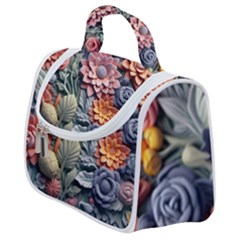 3d Flower Bloom Embossed Pattern Satchel Handbag by Vaneshop