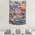 3d Flower Bloom Embossed Pattern Small Tapestry View2