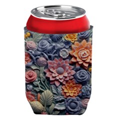 3d Flower Bloom Embossed Pattern Can Holder