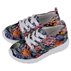 3d Flower Bloom Embossed Pattern Kids  Lightweight Sports Shoes by Vaneshop