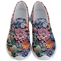 3d Flower Bloom Embossed Pattern Men s Lightweight Slip Ons by Vaneshop