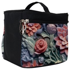 3d Flower Bloom Embossed Pattern Make Up Travel Bag (big) by Vaneshop