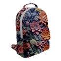 3d Flower Bloom Embossed Pattern Flap Pocket Backpack (Small) View2