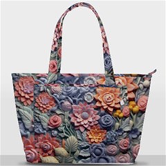 3d Flower Bloom Embossed Pattern Back Pocket Shoulder Bag  by Vaneshop