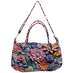 3d Flower Bloom Embossed Pattern Removable Strap Handbag by Vaneshop