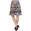 3d Flower Bloom Embossed Pattern Fishtail Chiffon Skirt View2