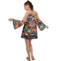 3d Flower Bloom Embossed Pattern Boho Dress View2