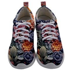 3d Flower Bloom Embossed Pattern Mens Athletic Shoes by Vaneshop