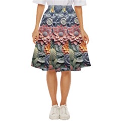 3d Flower Bloom Embossed Pattern Classic Short Skirt by Vaneshop