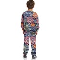 3d Flower Bloom Embossed Pattern Kids  Sweatshirt set View4