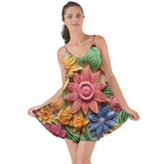 Flower Bloom Embossed Pattern Love The Sun Cover Up by Vaneshop