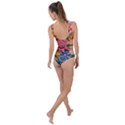 Flower Bloom Embossed Pattern Side Cut Out Swimsuit View2