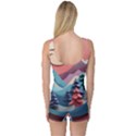 Paper Art Pastel One Piece Boyleg Swimsuit View2