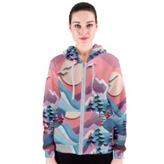 Paper Art Pastel Women s Zipper Hoodie by Vaneshop