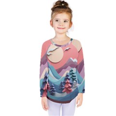 Paper Art Pastel Kids  Long Sleeve Tee