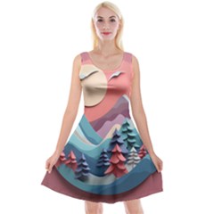 Paper Art Pastel Reversible Velvet Sleeveless Dress