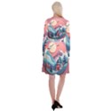 Paper Art Pastel Long Sleeve Velvet Front Wrap Dress View2