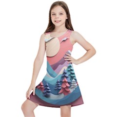 Paper Art Pastel Kids  Lightweight Sleeveless Dress by Vaneshop