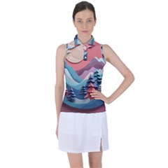 Paper Art Pastel Women s Sleeveless Polo Tee by Vaneshop