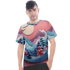 Paper Art Pastel Men s Sport Top by Vaneshop