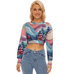 Paper Art Pastel Lightweight Long Sleeve Sweatshirt