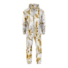 Flowers Gold Floral Hooded Jumpsuit (kids) by Vaneshop