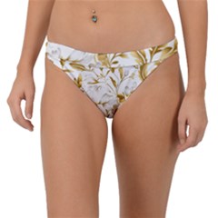 Flowers Gold Floral Band Bikini Bottoms by Vaneshop