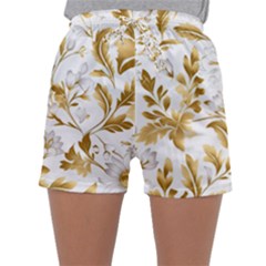 Flowers Gold Floral Sleepwear Shorts