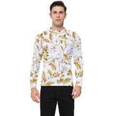 Flowers Gold Floral Men s Long Sleeve Rash Guard by Vaneshop