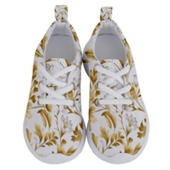 Flowers Gold Floral Running Shoes by Vaneshop