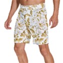 Flowers Gold Floral Men s Beach Shorts View2