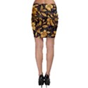 Flower Gold Floral Bodycon Skirt View2