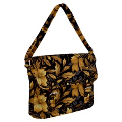 Flower Gold Floral Buckle Messenger Bag by Vaneshop