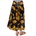 Flower Gold Floral Women s Satin Palazzo Pants View2