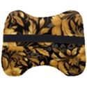 Flower Gold Floral Head Support Cushion View2