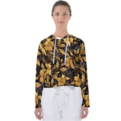 Flower Gold Floral Women s Slouchy Sweat