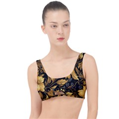 Flower Gold Floral The Little Details Bikini Top by Vaneshop