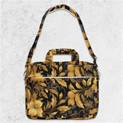 Flower Gold Floral Macbook Pro 13  Shoulder Laptop Bag  by Vaneshop