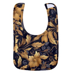 Flower Gold Floral Baby Bib by Vaneshop