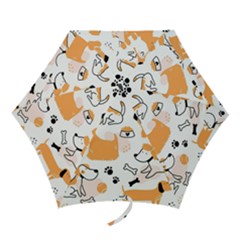 Seamless Pattern Of Cute Dog Puppy Cartoon Funny And Happy Mini Folding Umbrellas by Wav3s