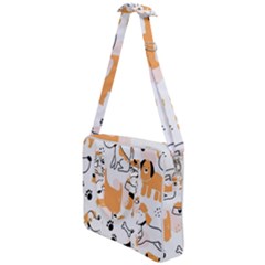 Seamless Pattern Of Cute Dog Puppy Cartoon Funny And Happy Cross Body Office Bag by Wav3s